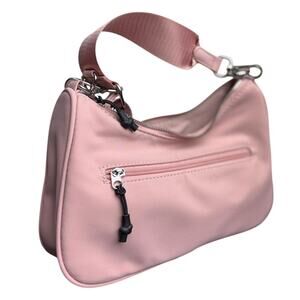 Women's Pink Stylus Purse w/ Thick Nylon Strap Cross Body Purse - 9in W x 5in H